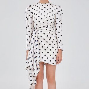 LAST 1! NWT Keepsake the Label Silky Polka Dot LS Dress